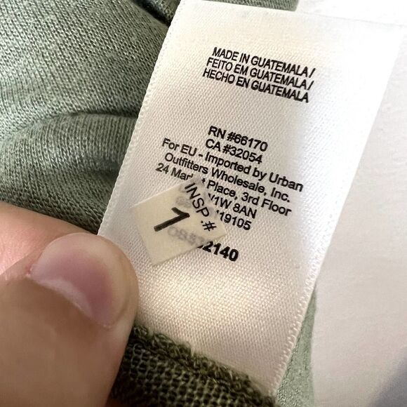 Free People We The Free Green Hoffman Surplice Short Sleeve Blouse Top Size XS - Picture 5 of 5